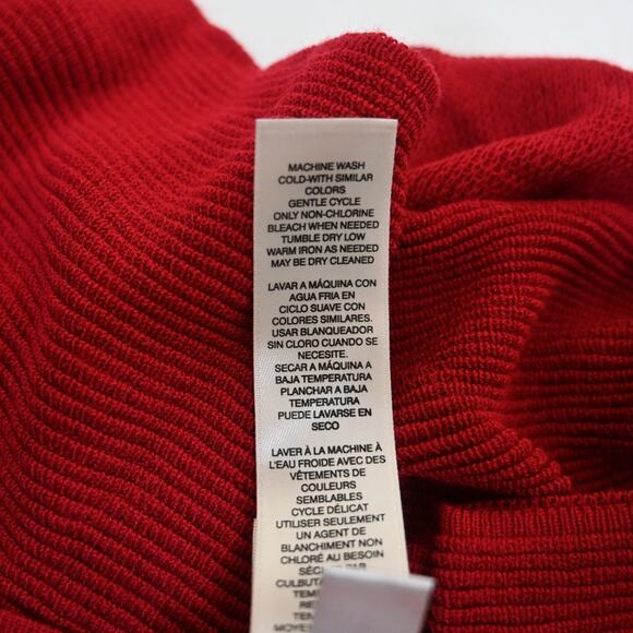 Chico's Women's L Chico's 2 Red Half Sleeve Red Button-Detail Sweater - Picture 9 of 9